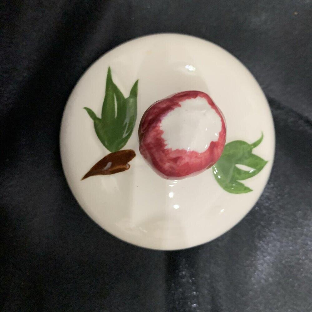 VTG Canonsburg Pottery "American Beauty" Sugar Bowl W/Lid USA MCM cottag… - Picture 7 of 8
